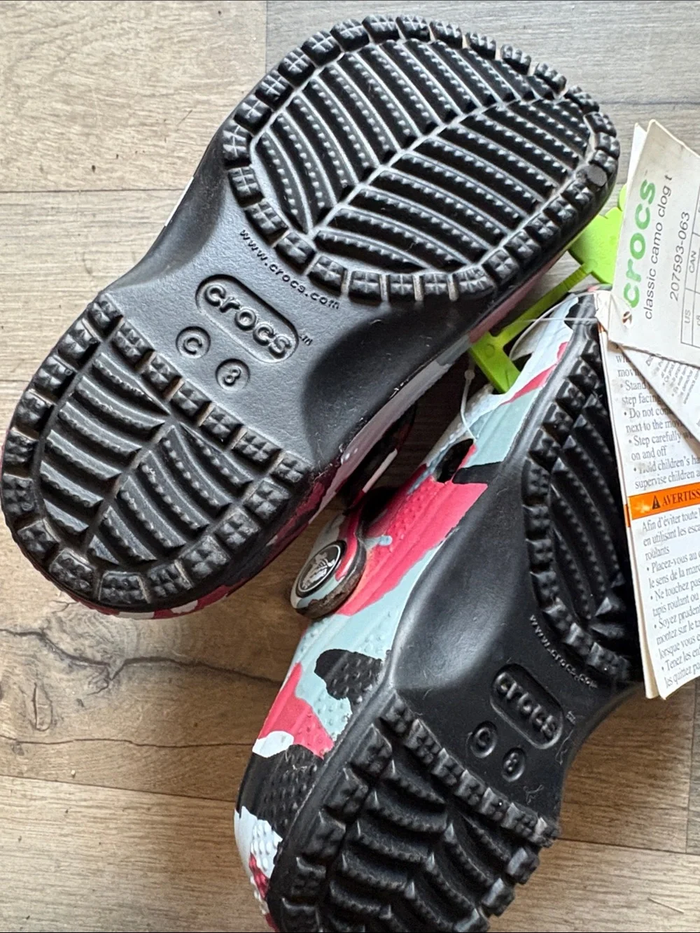 CROCS Kids Clog in Red, White, Black, Gray Camo